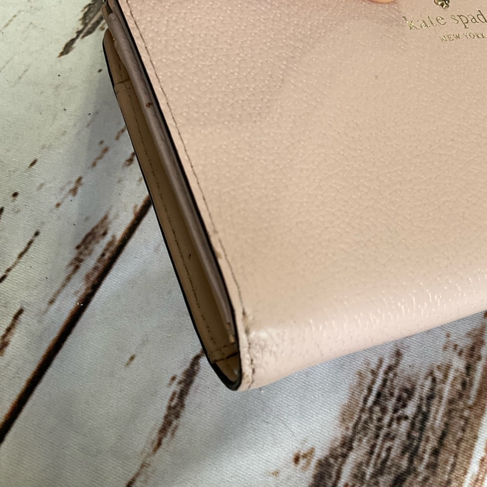 KATE SPADE BLUSH PINK LARGE WRISTLET WALLET - Picture 6 of 9
